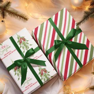 Red and Green Merry Mistletoe Custom  Sheets