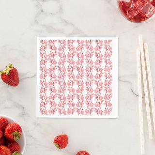 Red and pink  featuring a repeating  napkins