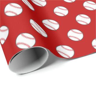 Red and White Baseballs | Any Background Color