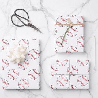Red and White Baseballs | Any Background Color   Sheets