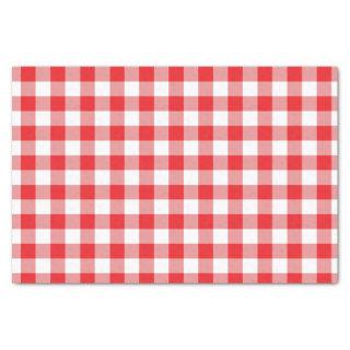 Red And White Buffalo Plaid Tissue Paper