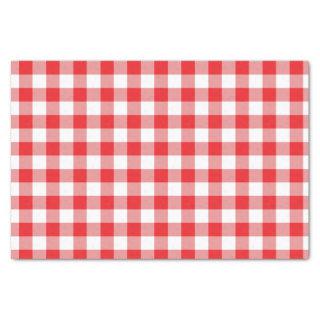 Red And White Buffalo Plaid Tissue Paper
