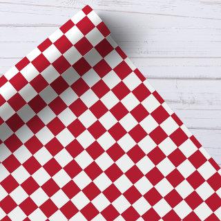 Red and White Checkerboard Pattern