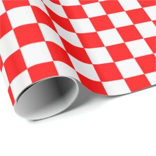 Red and White Classic Checkerboard by STaylor