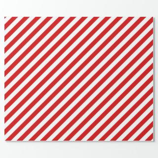Red and White Diagonal Stripes Pattern