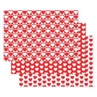 Red and White Hearts  Sheets
