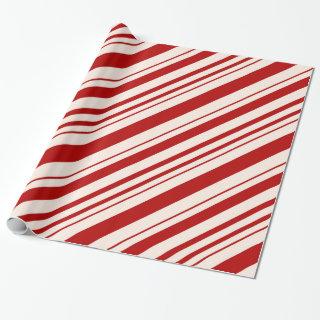 Red and White Peppermint Candy Cane Stripes