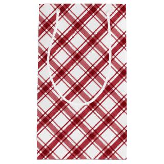 Red and White Plaid Gift Bag