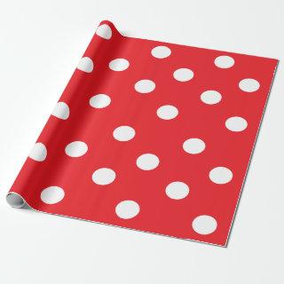 Red and White Polka Dots  30" x 6''
