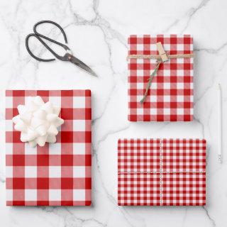 Red and White Squares Buffalo Plaid Check  Sheets