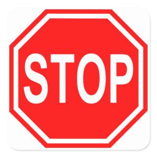 Red and White Stop Sign Sticker