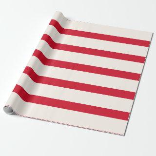 Red and White Striped Shower Curtain