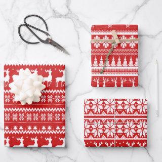 Red and White Ugly Christmas Sweater  Sheets