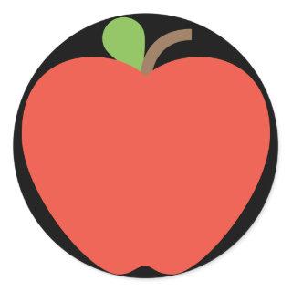 Red Apple Emoji Classic Round Sticker