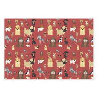 red background dogs pattern  sheets