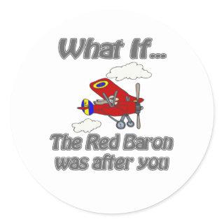 Red Baron Classic Round Sticker