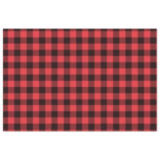 Red Black Buffalo Plaid Decoupage Tissue Paper