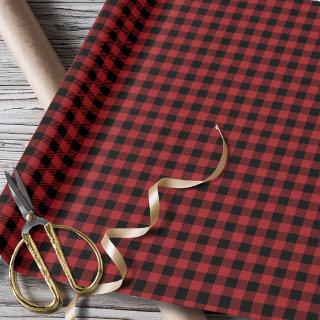 Red Black Buffalo Plaid Rustic Check Traditional