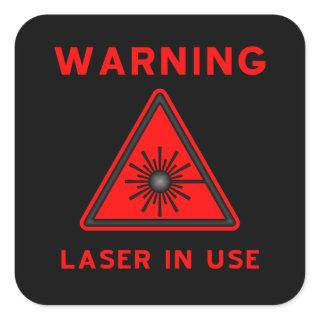 Red & Black Laser Warning Symbol Sticker