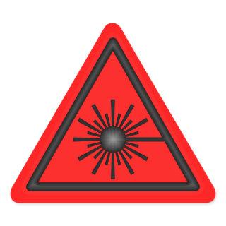 Red & Black Laser Warning Symbol Sticker