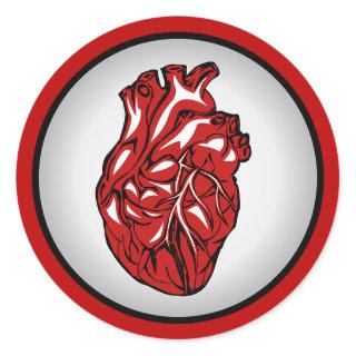 Red Blood Human Heart Anatomy Illustration Sticker