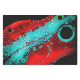 Red Blue Black Abstract, Decoupage, Bag Stuffing Tissue Paper