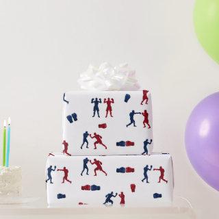 Red & Blue Boxing Gloves Boxer Pattern