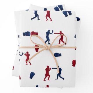 Red & Blue Boxing Gloves Boxer Pattern  Sheets