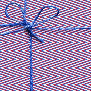 Red blue white Chevron Stripes - Trippy Abstract
