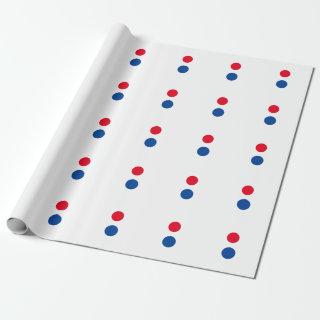 Red Blue White Custom Colors Polka Dots Patterns
