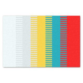 Red Blue Yellow White Gray Chic Unique Pattern Tissue Paper