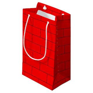 Red Bricks Pattern Small Gift Bag