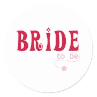 Red Bride to Be Classic Round Sticker