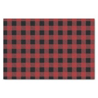 Red Buffalo Plaid Pattern Christmas Gift Tissue Paper