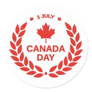 red canadian day maple leaf 1st july Sticker