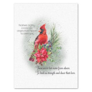 Red Cardinal Bird Remembering You Saying Tissue Paper