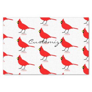 Red Cardinal Bird Thunder_Cove Tissue Paper