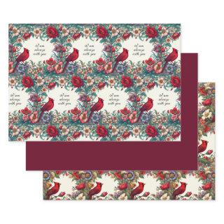 Red Cardinal Gifts Sympathy Keepsake Memorial  Sheets