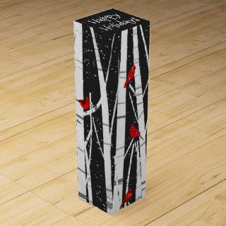 Red Cardinals In White Birch Trees   Wine Box