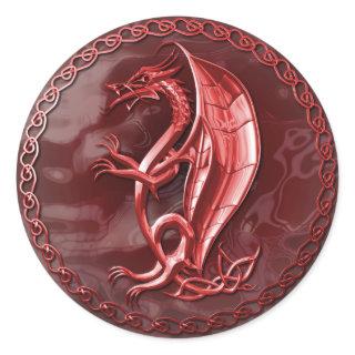 Red Celtic Dragon Sticker