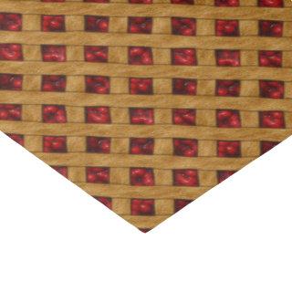 Red Cherry Pie Pattern for Bakers Tissue Paper