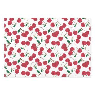 red cherry white background  sheets