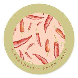 Red Chili Pepper | Salsa Classic Round Sticker