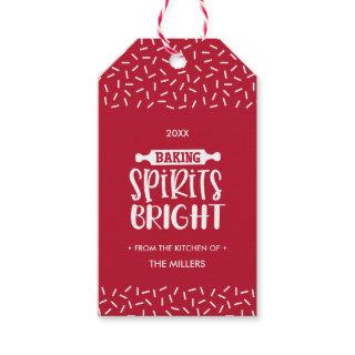 Red | Christmas Baking Spirits Bright Gift Tags