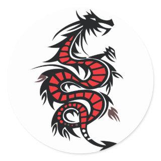Red Dragon Classic Round Sticker