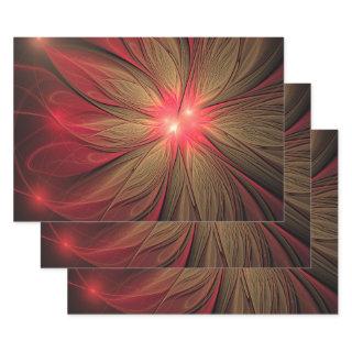 Red fansy fractal flower   sheets