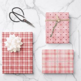 Red Flannel Plaid Valentine's Day  Sheets