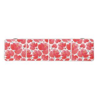 Red Flower Pattern Beer Pong Tables