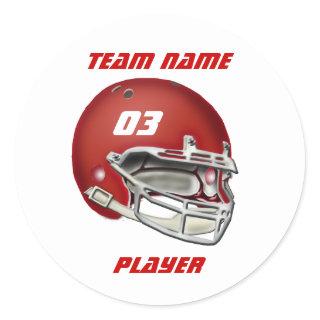 Red Football Helmet Sticker
