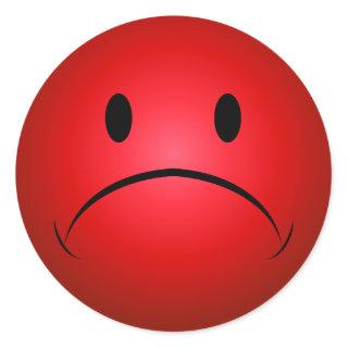 Red Frownie Face Sticker